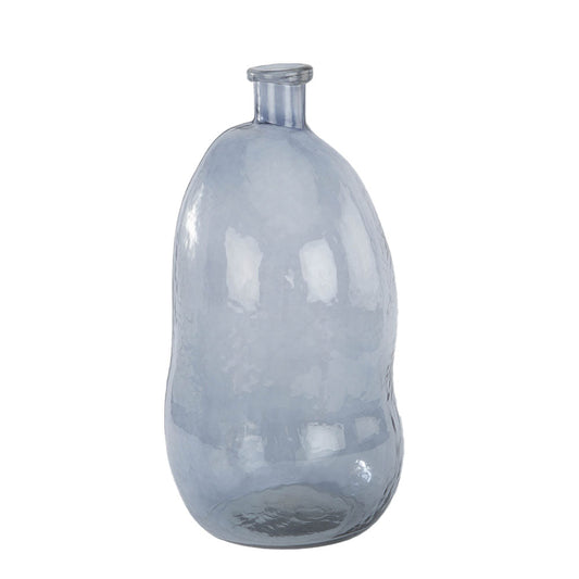 Vase en verre martelé fumé