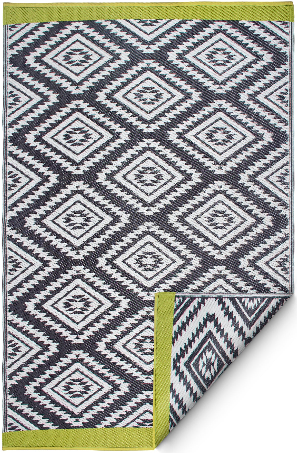 Valencia - Gray Geometric Outdoor Rug for Patio FINAL SALE