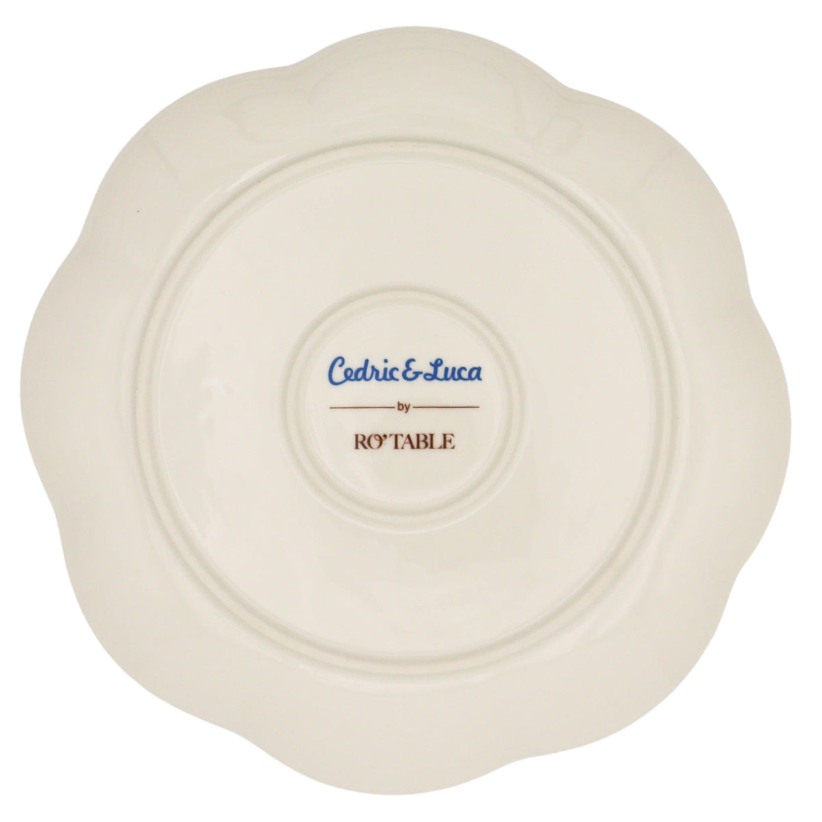 Valensole Lavender Scalloped Ceramic Starter Plates – Set of 4 (+1 Bonus Plate)