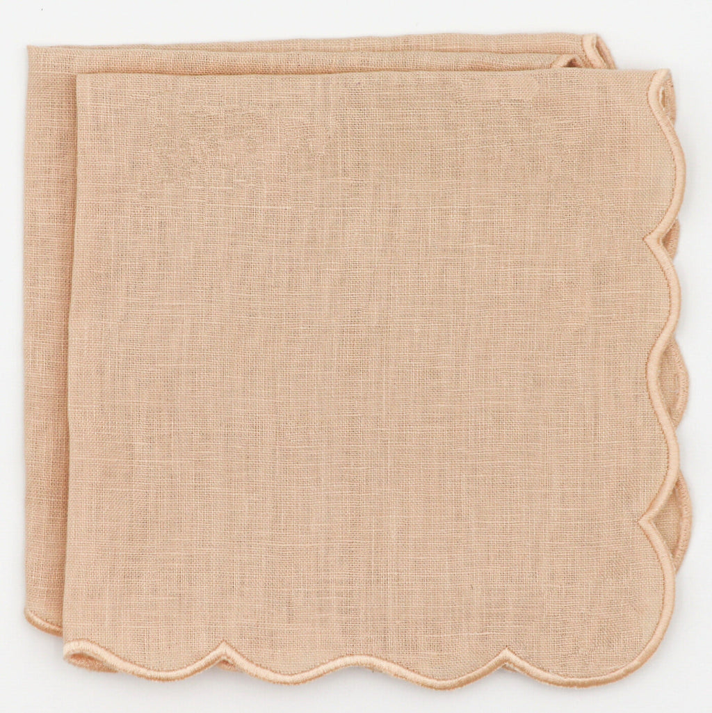 Vanilla Swirl Linen Napkins – Set of 4