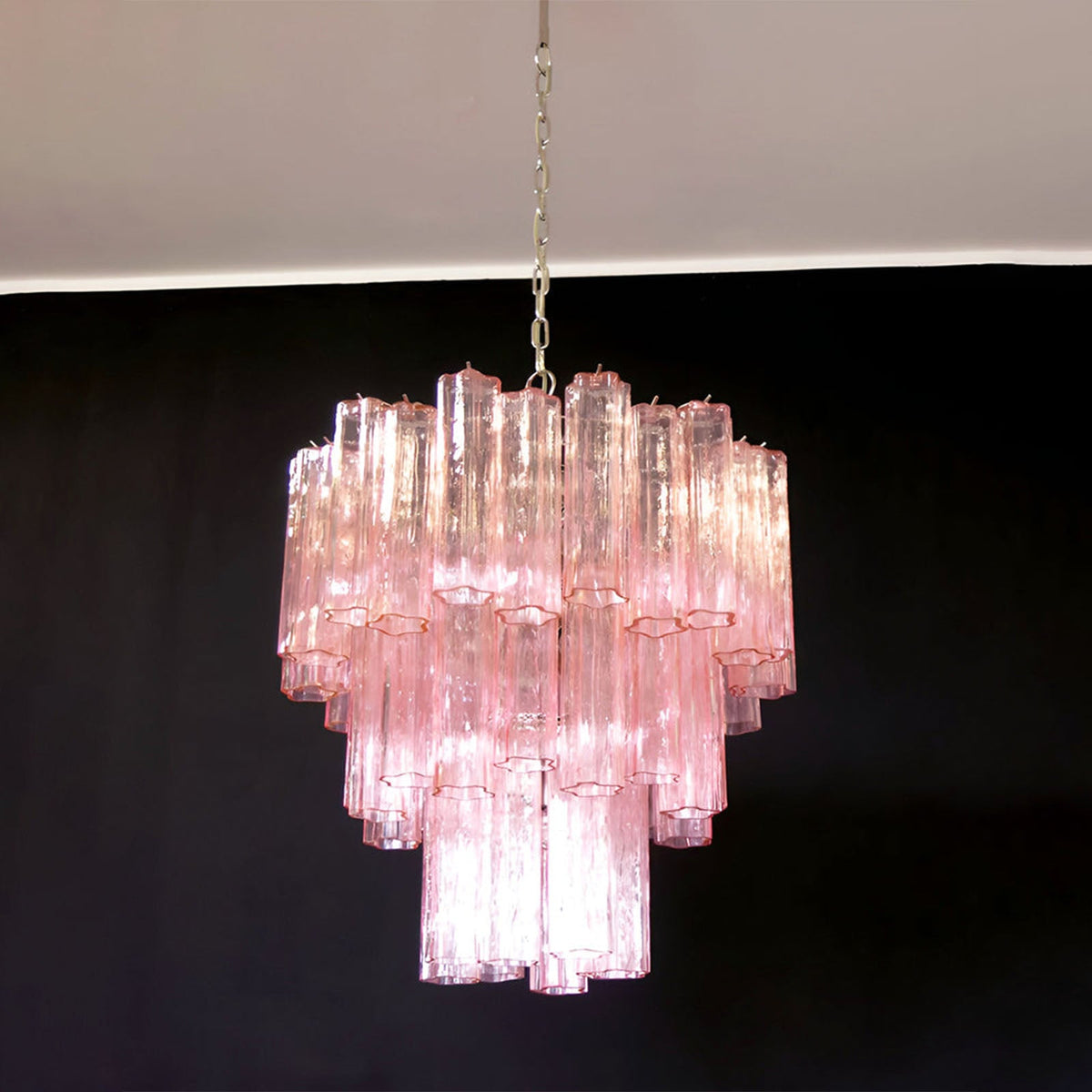 Venetian Murano Glass Tube Chandelier