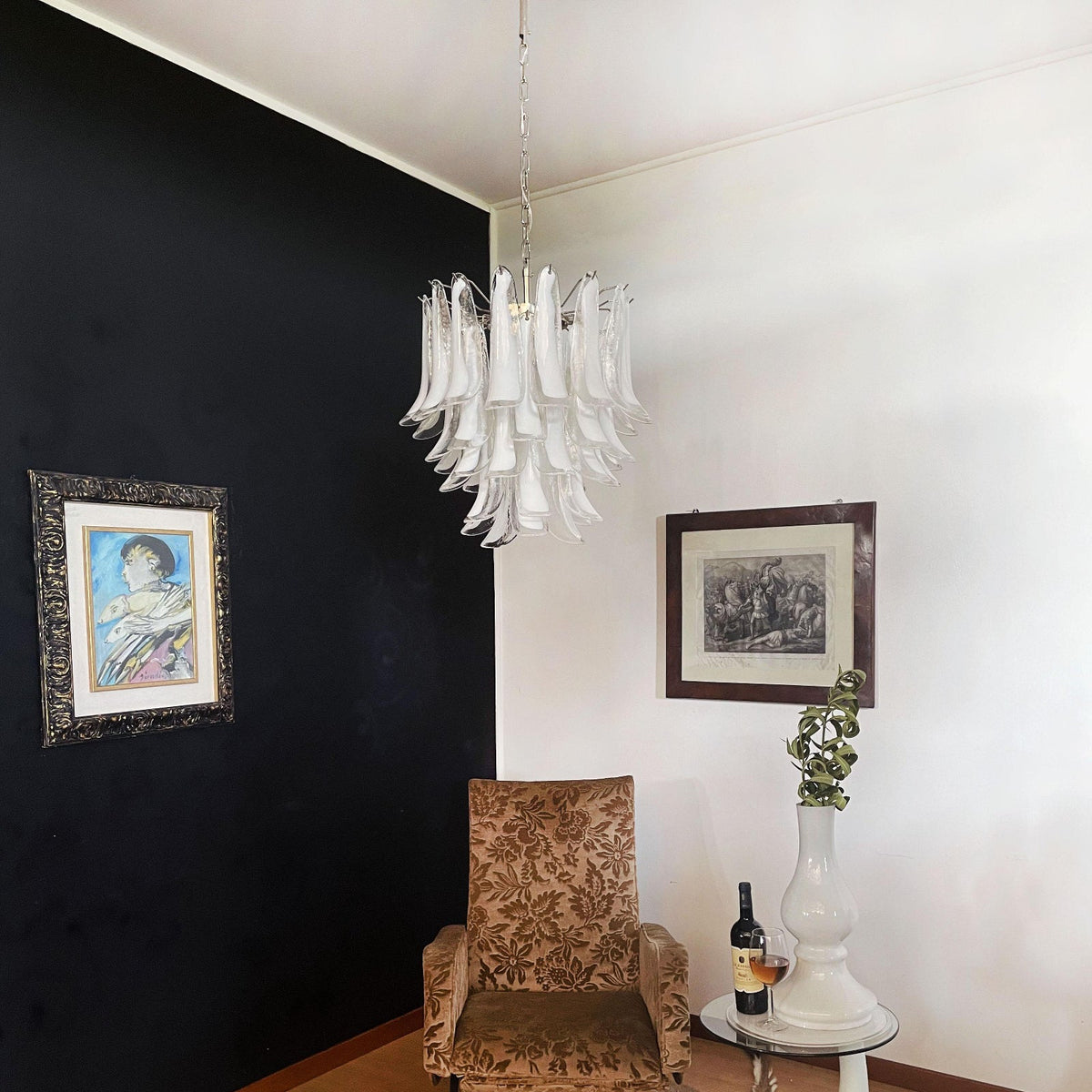 Vintage Murano Petal Chandelier