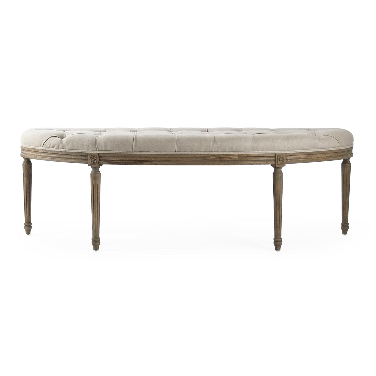 Louis Curve Upholstered Bench