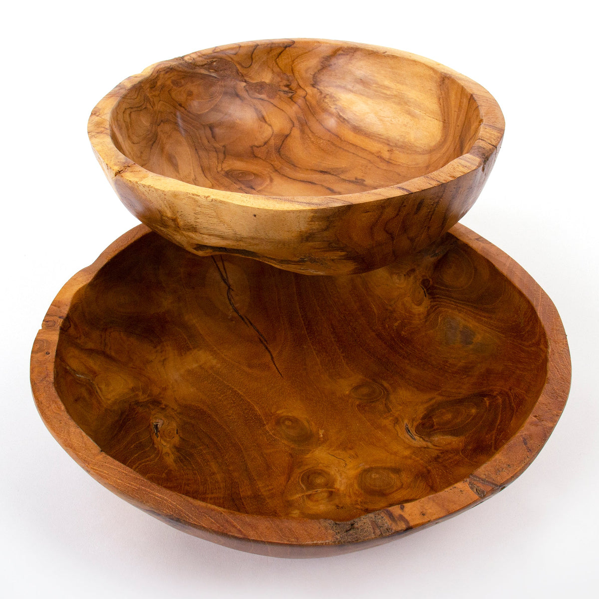 Teak Round Bowls Set of 2
