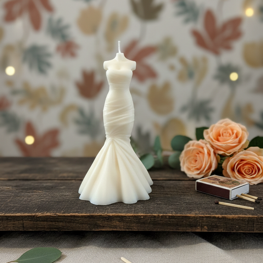 Candela Abito da Sposa | Candela di Soia | Candela per Sposa