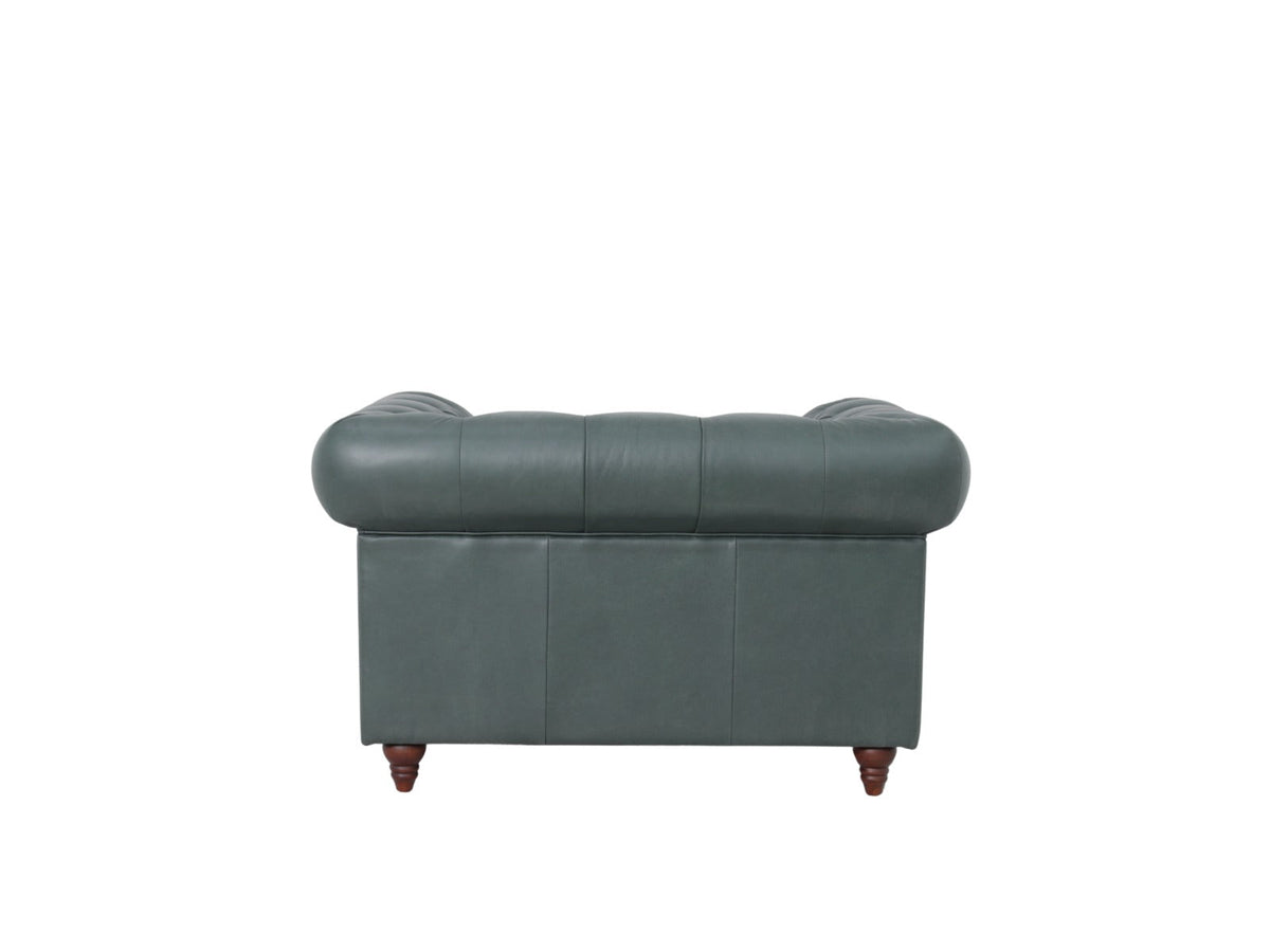 Belgravia Chesterfield Top Grain Leather Club Chair – Classic Tufted Armchair in Premium Finishes