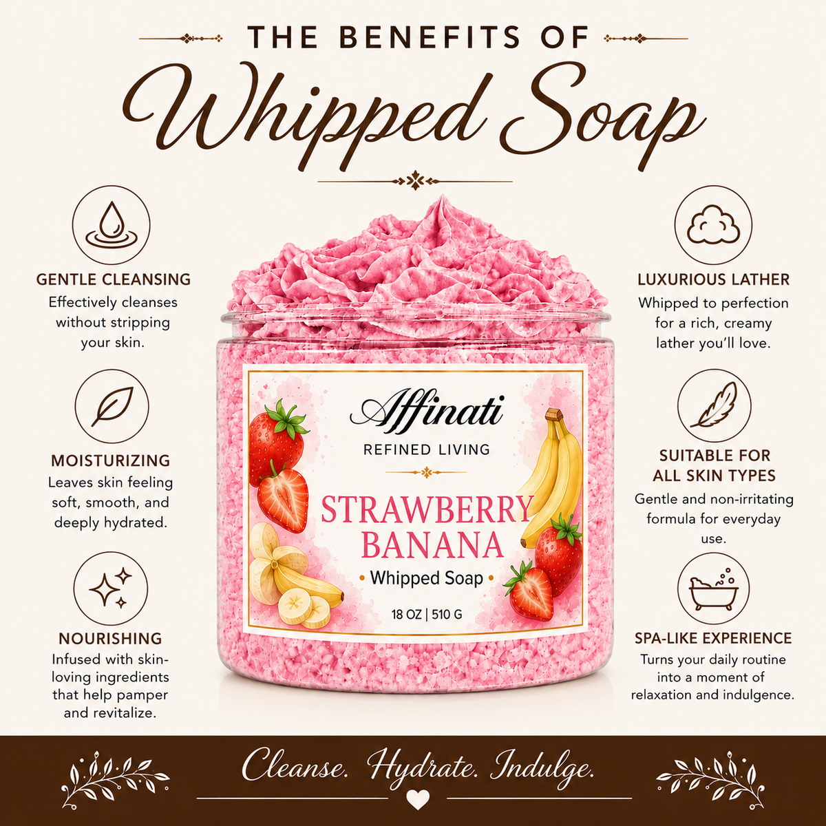 Mahogany Coconut Whipped Soap