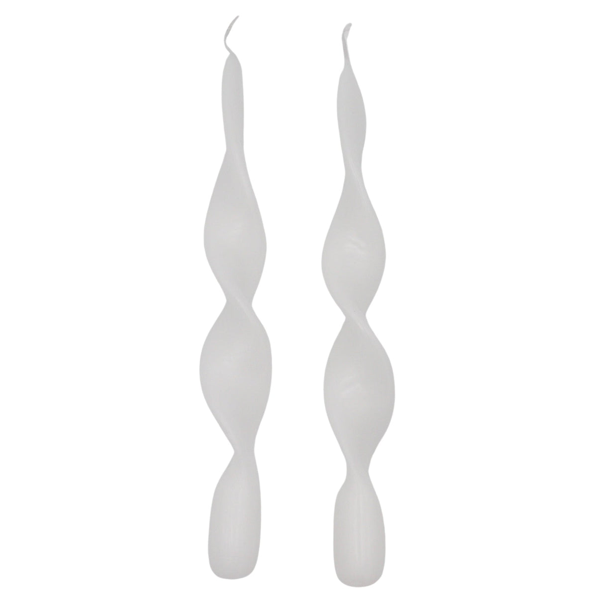 White Cotton Swirl Candles – Pack of 2