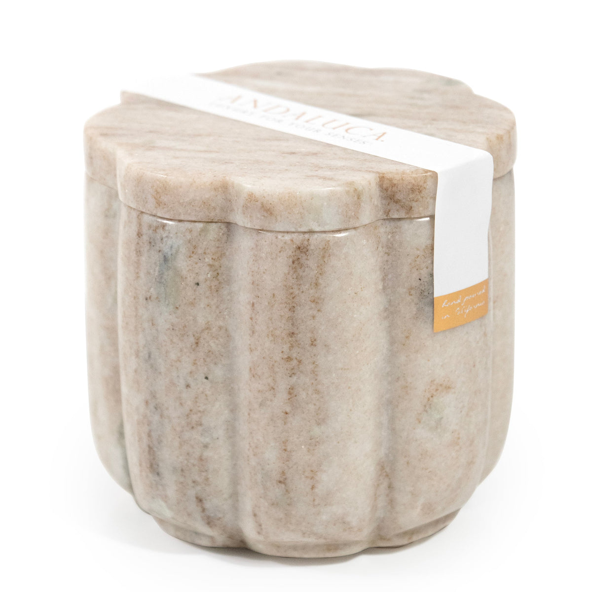 White Musk & Bamboo Marble Candle