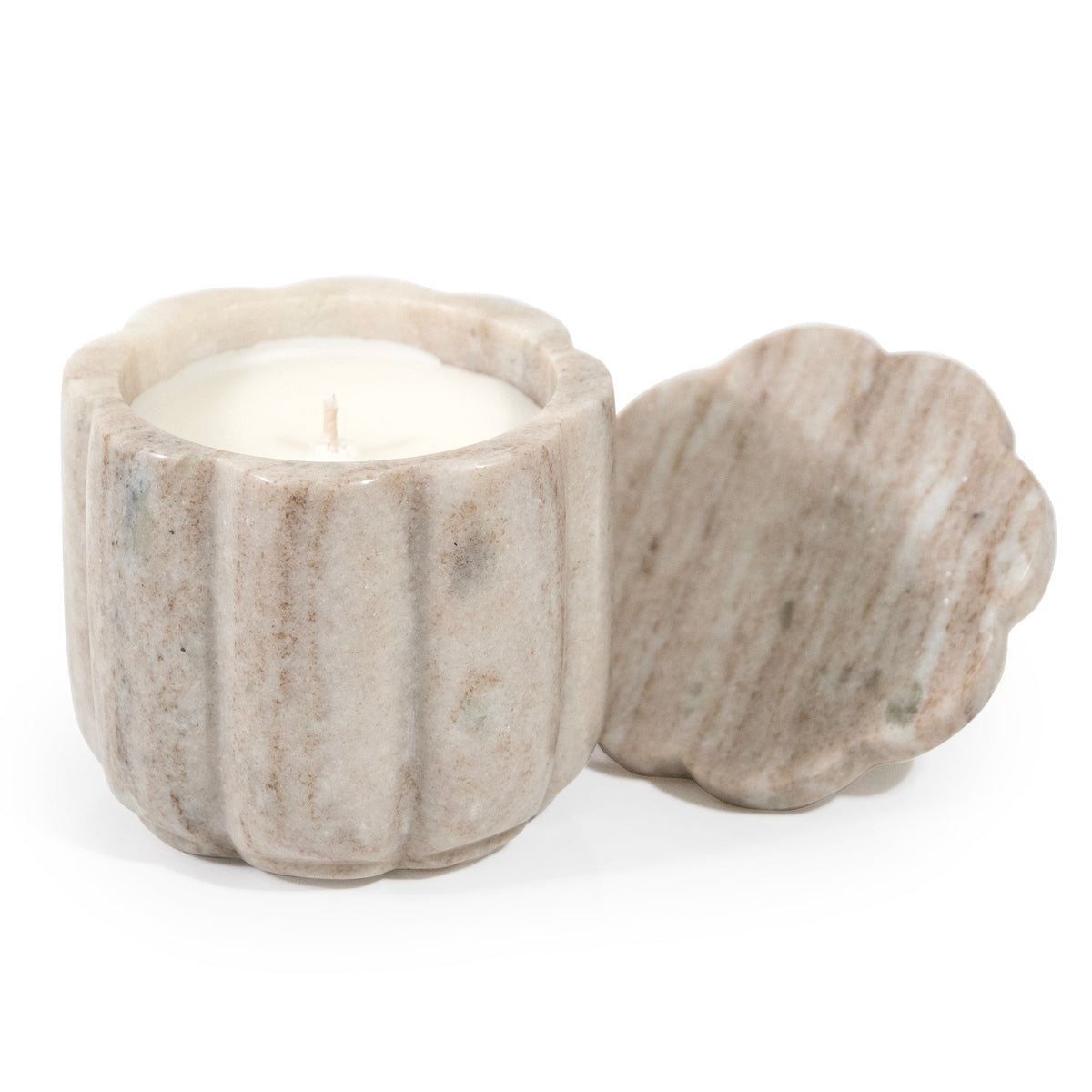 White Musk & Bamboo Marble Candle
