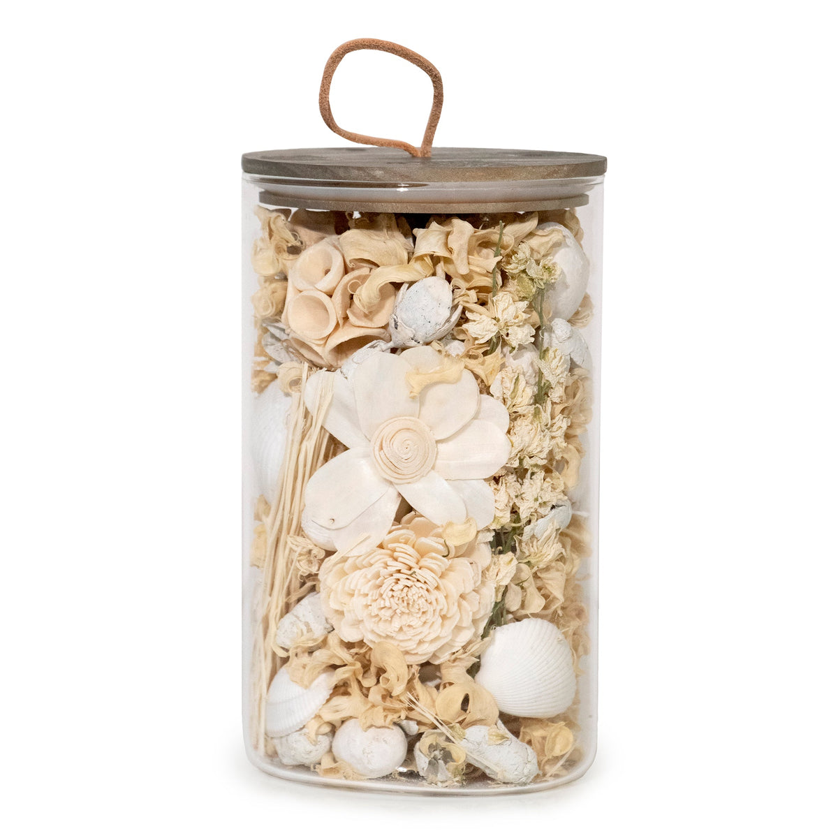 White Selenite & Sandalwood Potpourri Jar