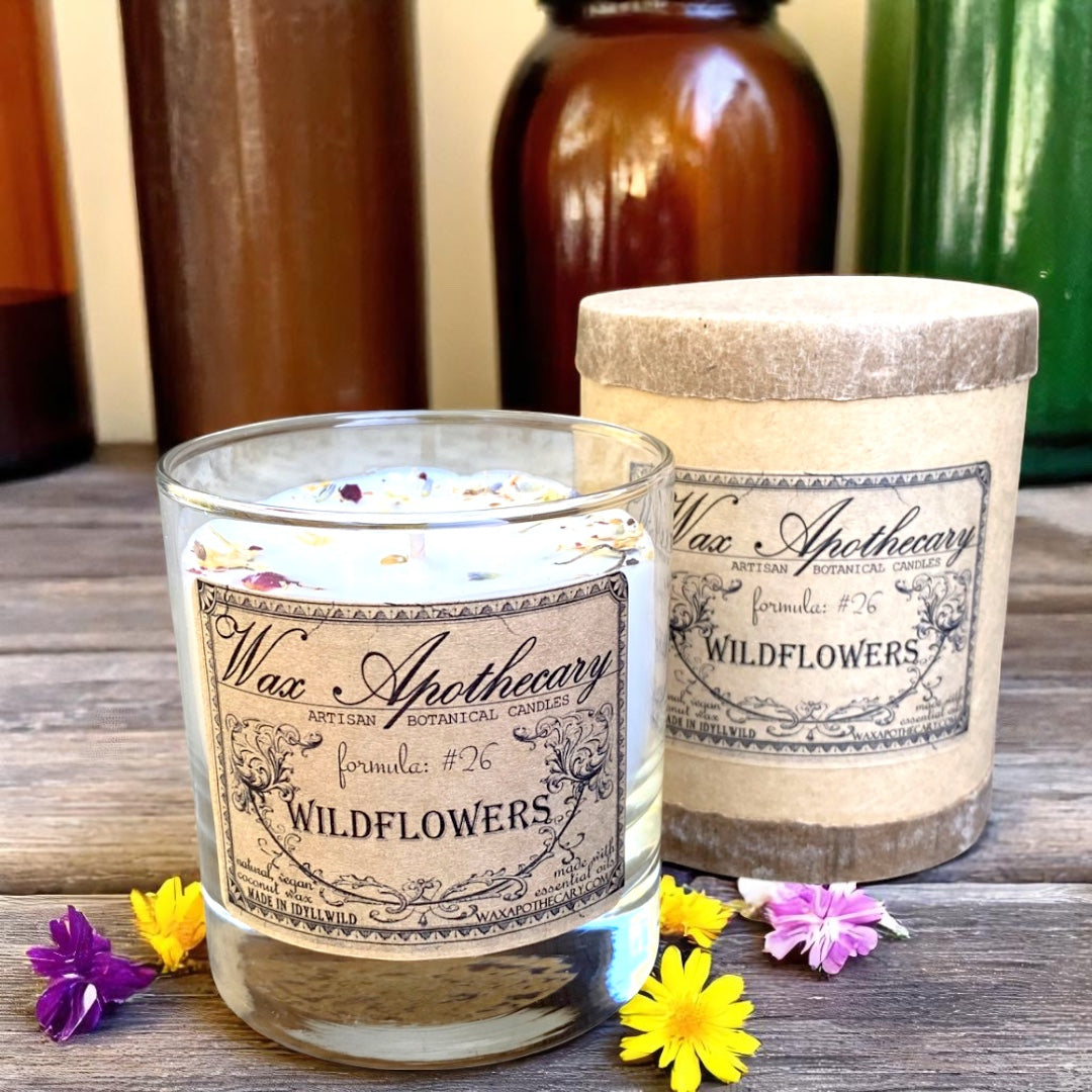 Wildflowers 7 oz Botanical Candle in Scotch Glass
