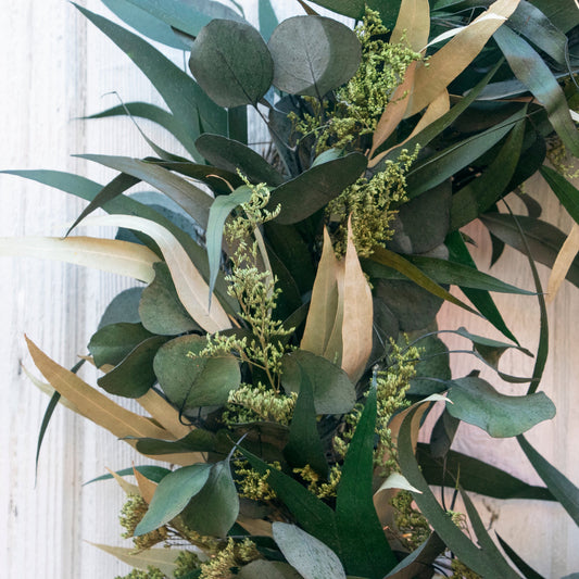 Willow and Silver Dollar Eucalyptus Wreath