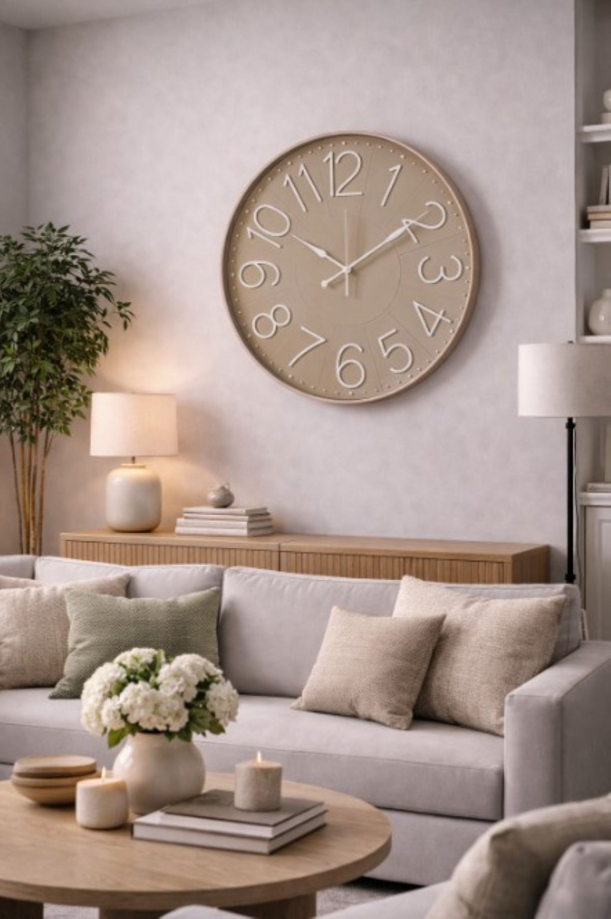 Stonehaven Modern Round Wall Clock 23.5 in