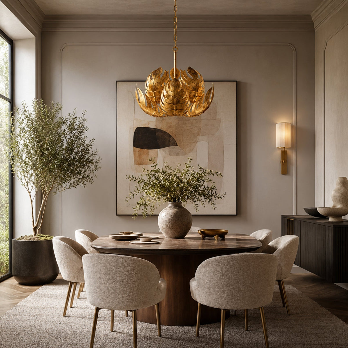 Autumn Chandelier Antique Gold 20 in