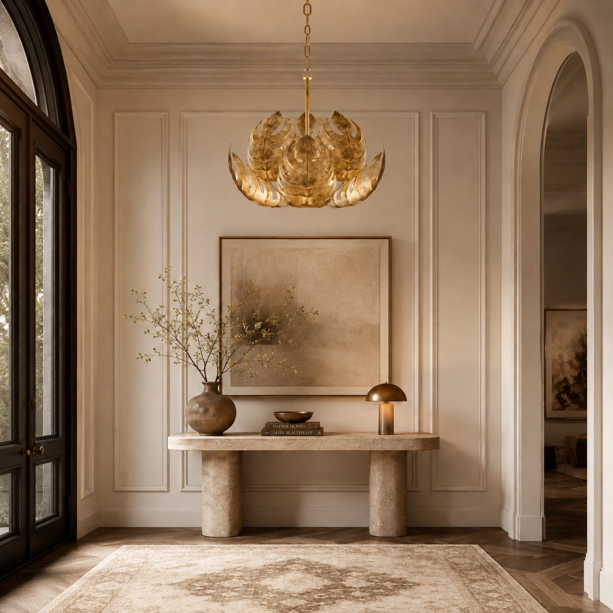 Autumn Chandelier Antique Gold 20 in