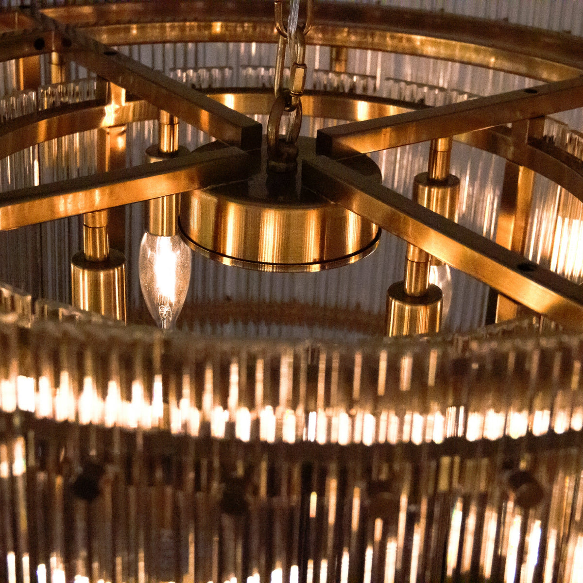 Crystal Drum Chandelier Large