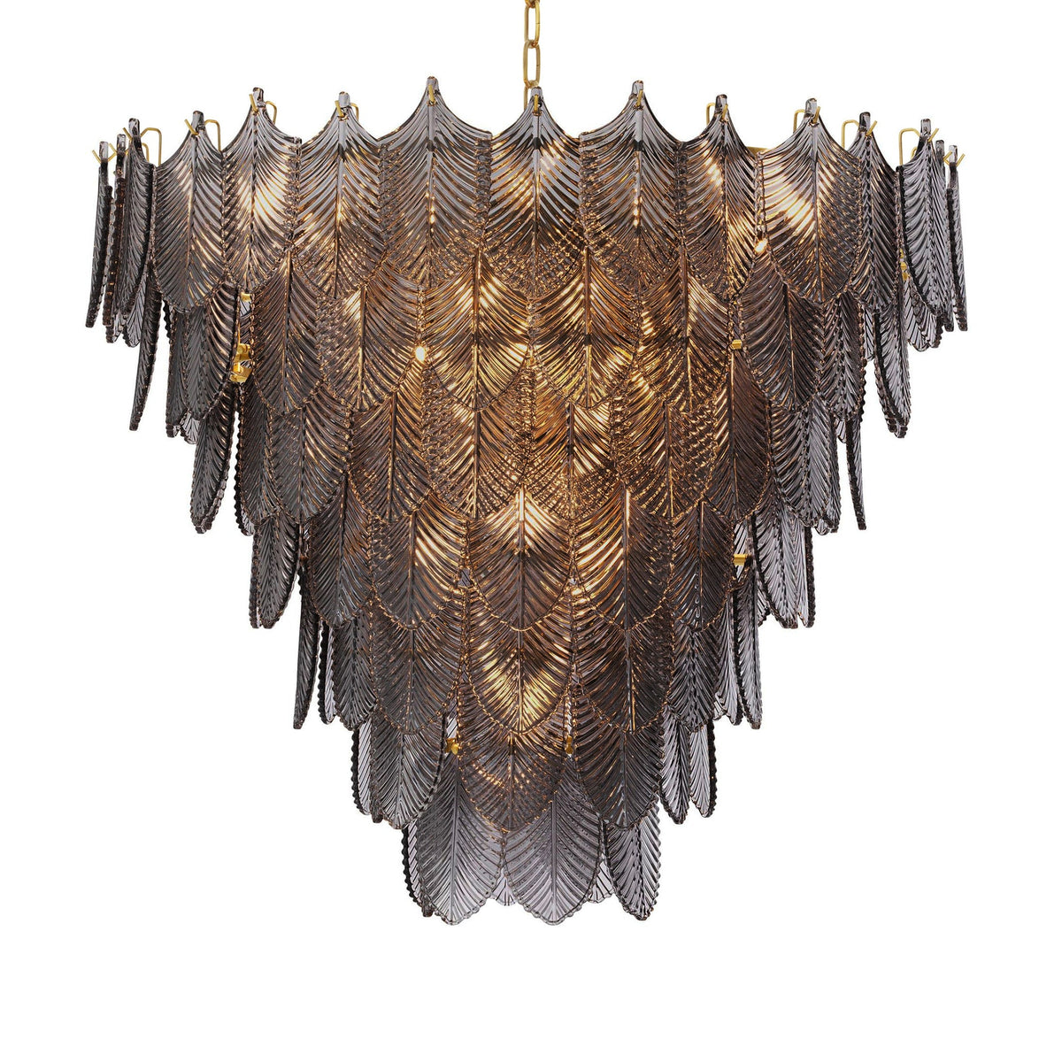 Clara 16-Light Iron Glass Chandelier 28 in