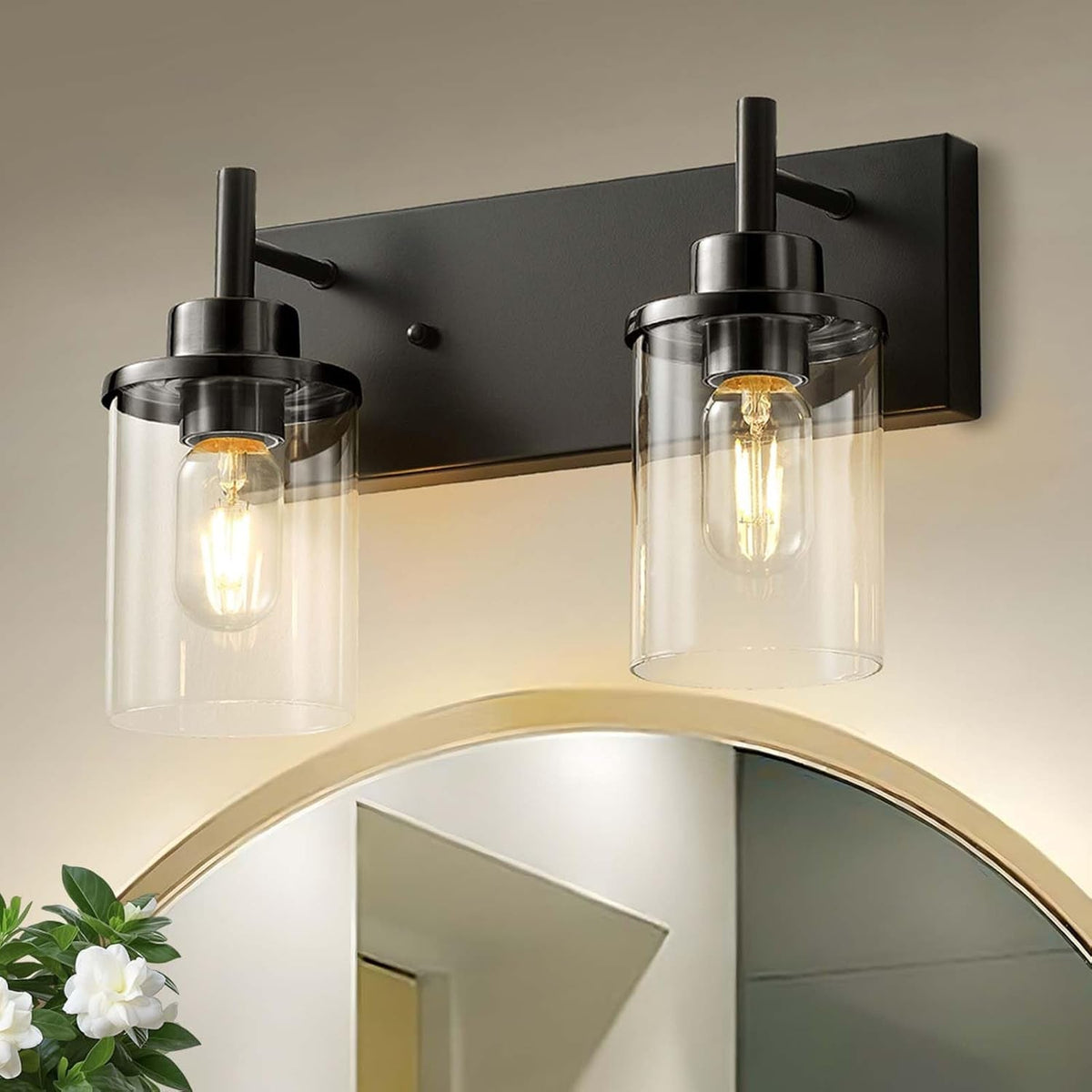 Clear Glass Shade Wall Sconce