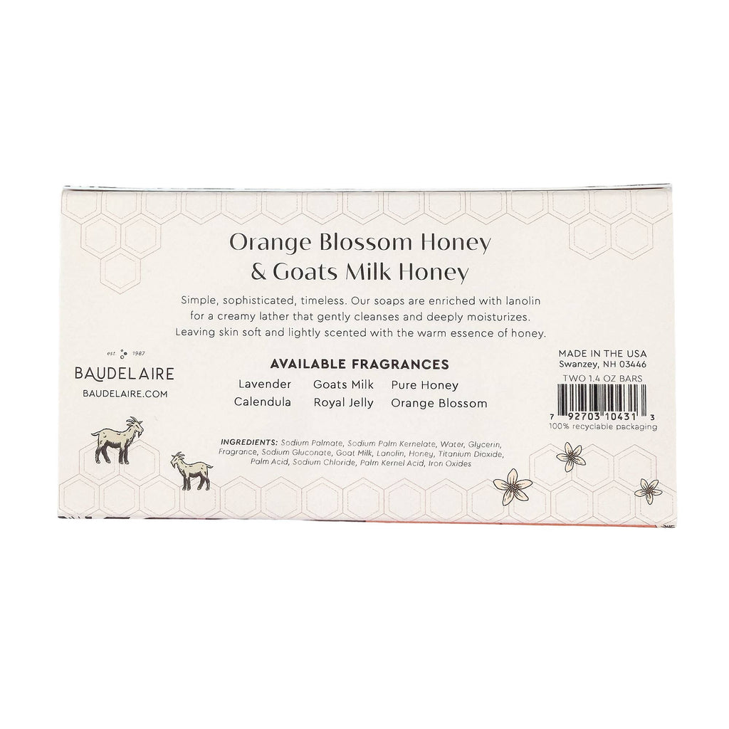 Orange Blossom/Goats Milk Honey Soap (1.4oz - Matchbox Duo)