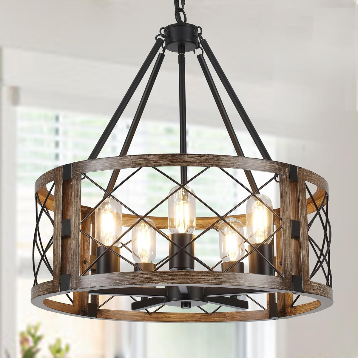 Farmhouse Round Chandelier