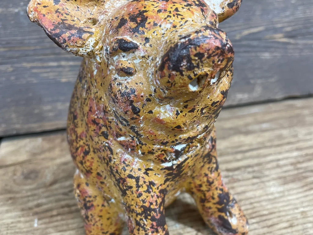 Handcrafted Clay Pig Garden Figurines — Set of 3
