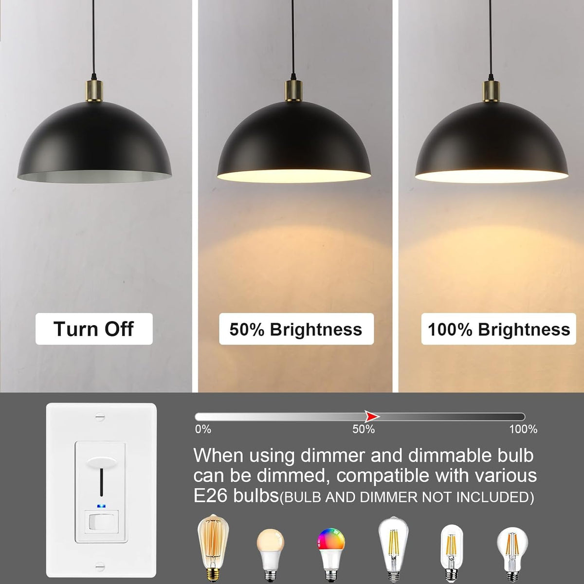 Dome Metal Pendant Light