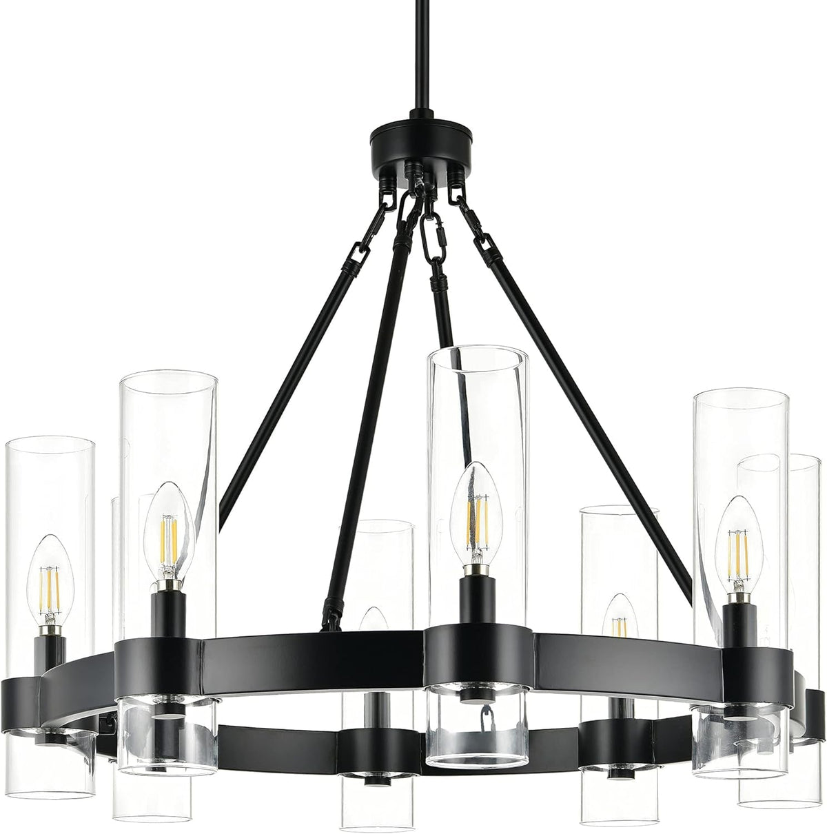 Small Wagon Wheel Chandelier