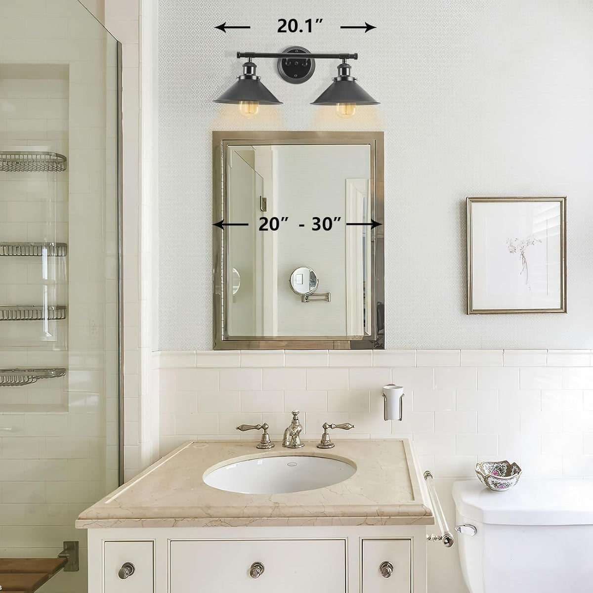 2-3 Matte Black Wall Sconce