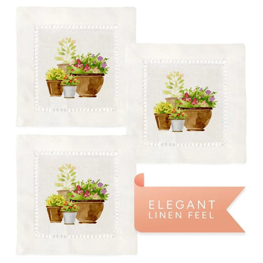 Hemstitch Napkins - Garden (Set of 6)