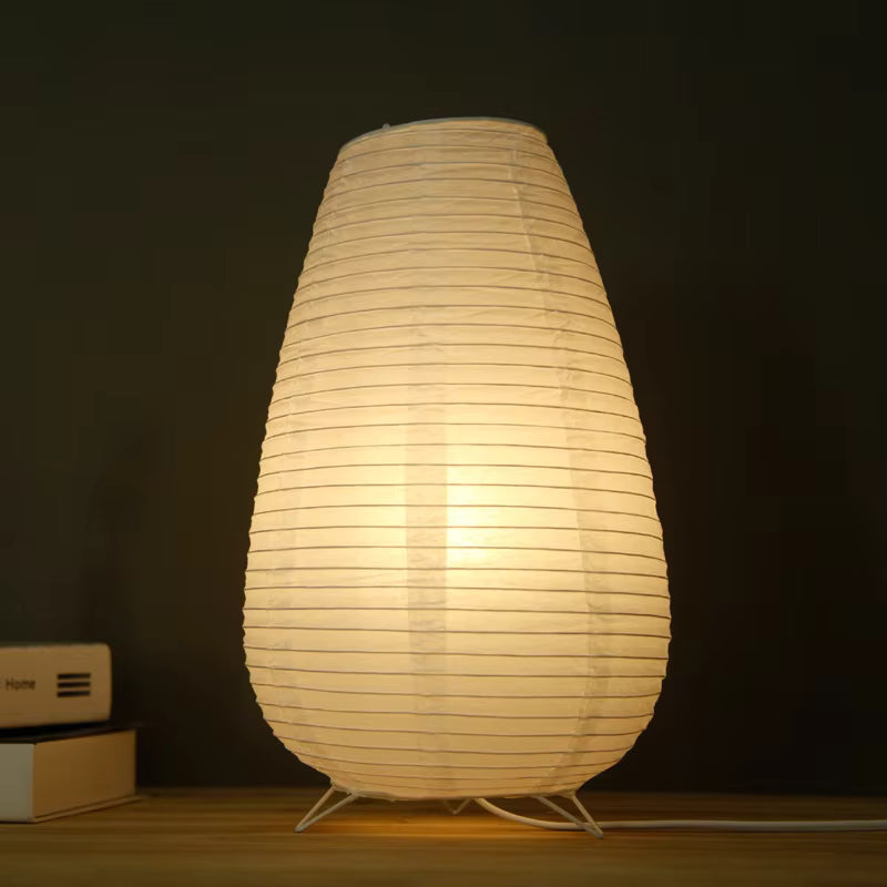 Teardrop Rice Paper Table Lamp | Minimalist Zen Desk Light