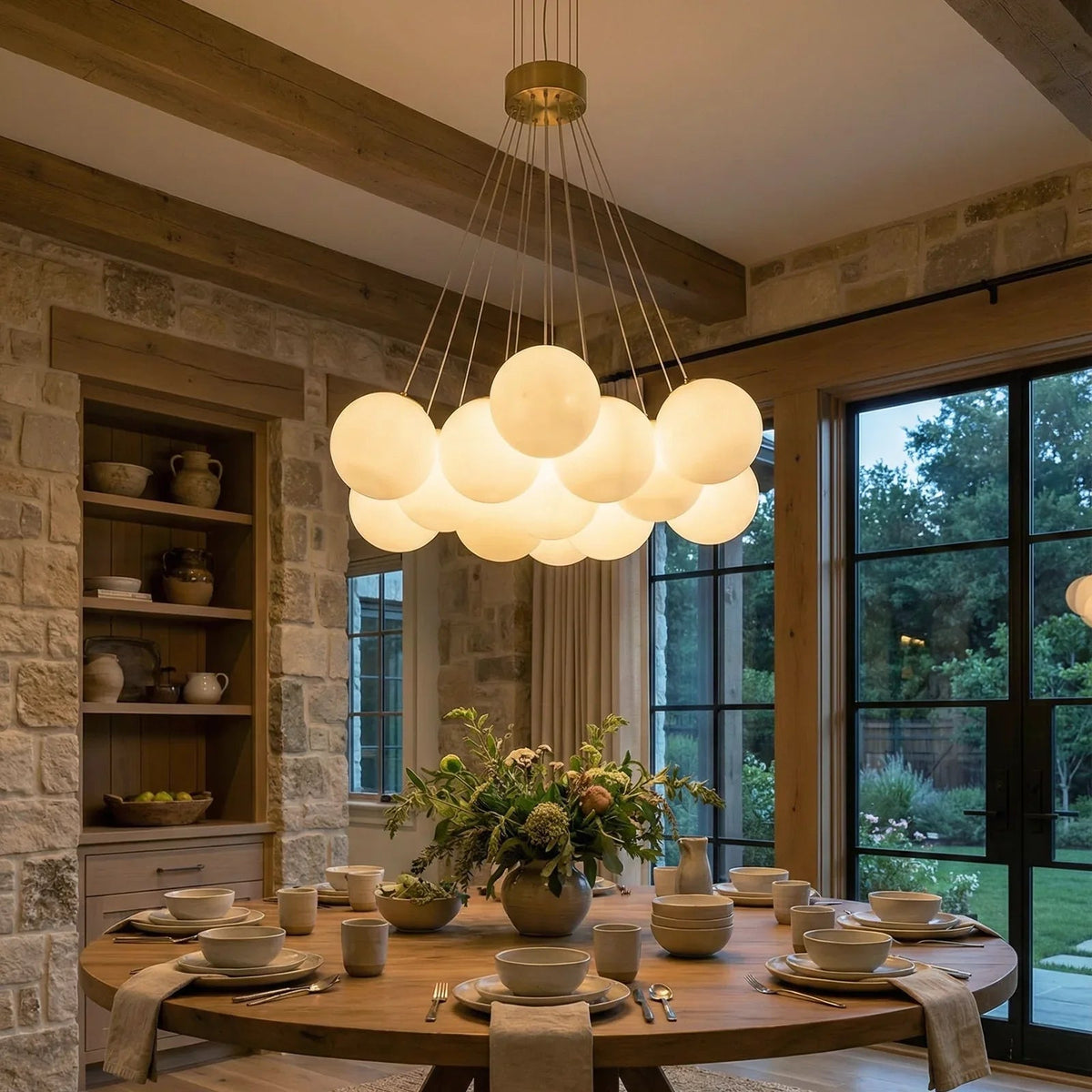 Alabaster Balls Chandelier