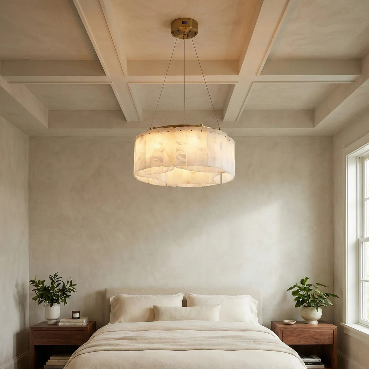 Alabaster Willamette Round Layered Chandelier