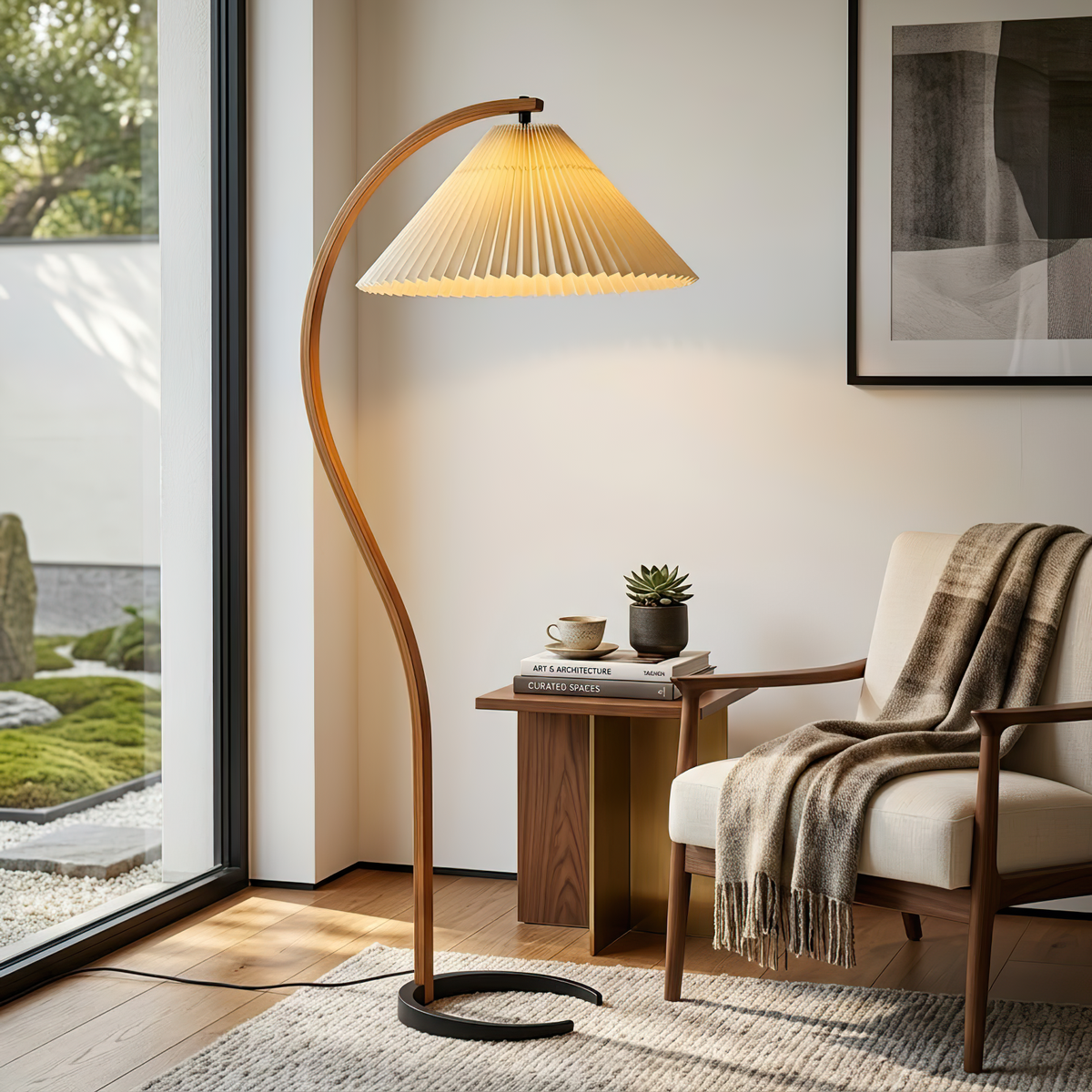 Arc Bentwood Floor Lamp