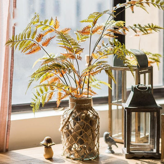 Stelo con foglia di Cyathea artificiale, altezza 86 cm