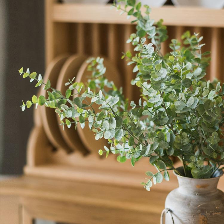 Artificial Faux Plant Eucalyptus Stem Green 26" Tall