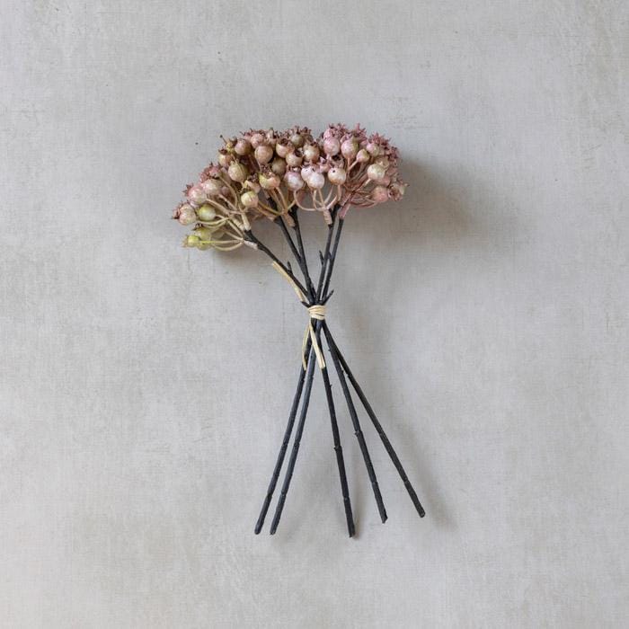 Blush Artificial Rose Hip Bunch 12" - Set of 5 Stems