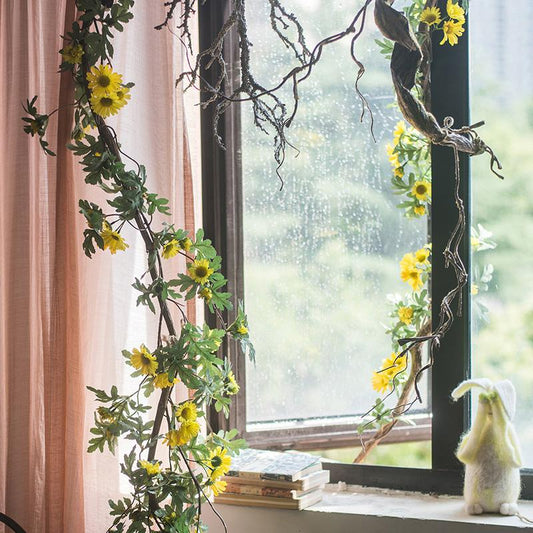 Artificial Sunflower Vine 67" Long