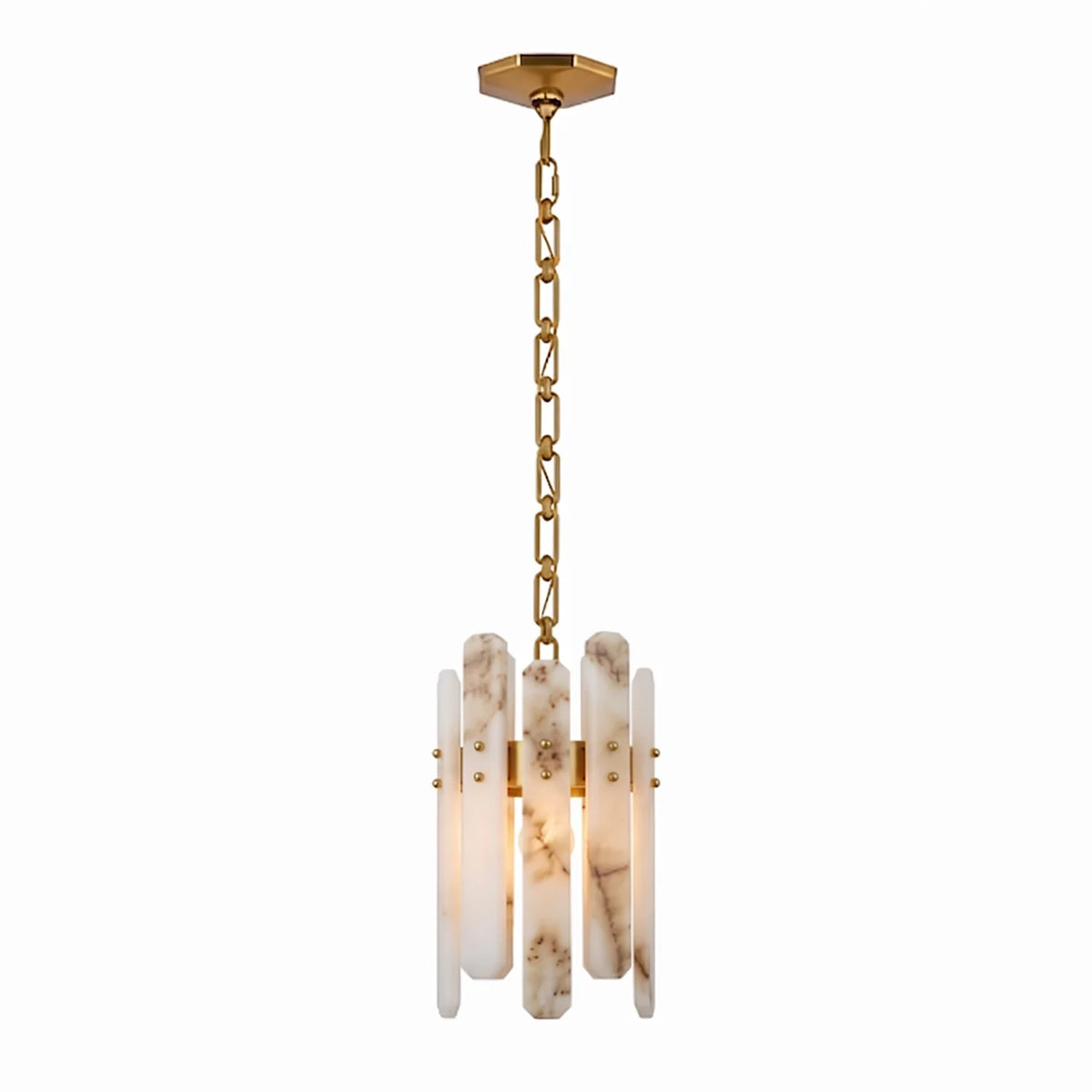 Artisanal Alabaster Large Chandelier
