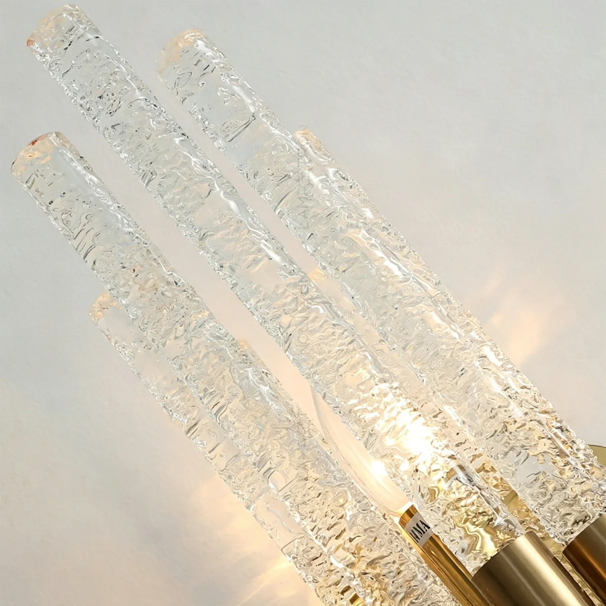Artisanal Rippled Glass Wall Sconce