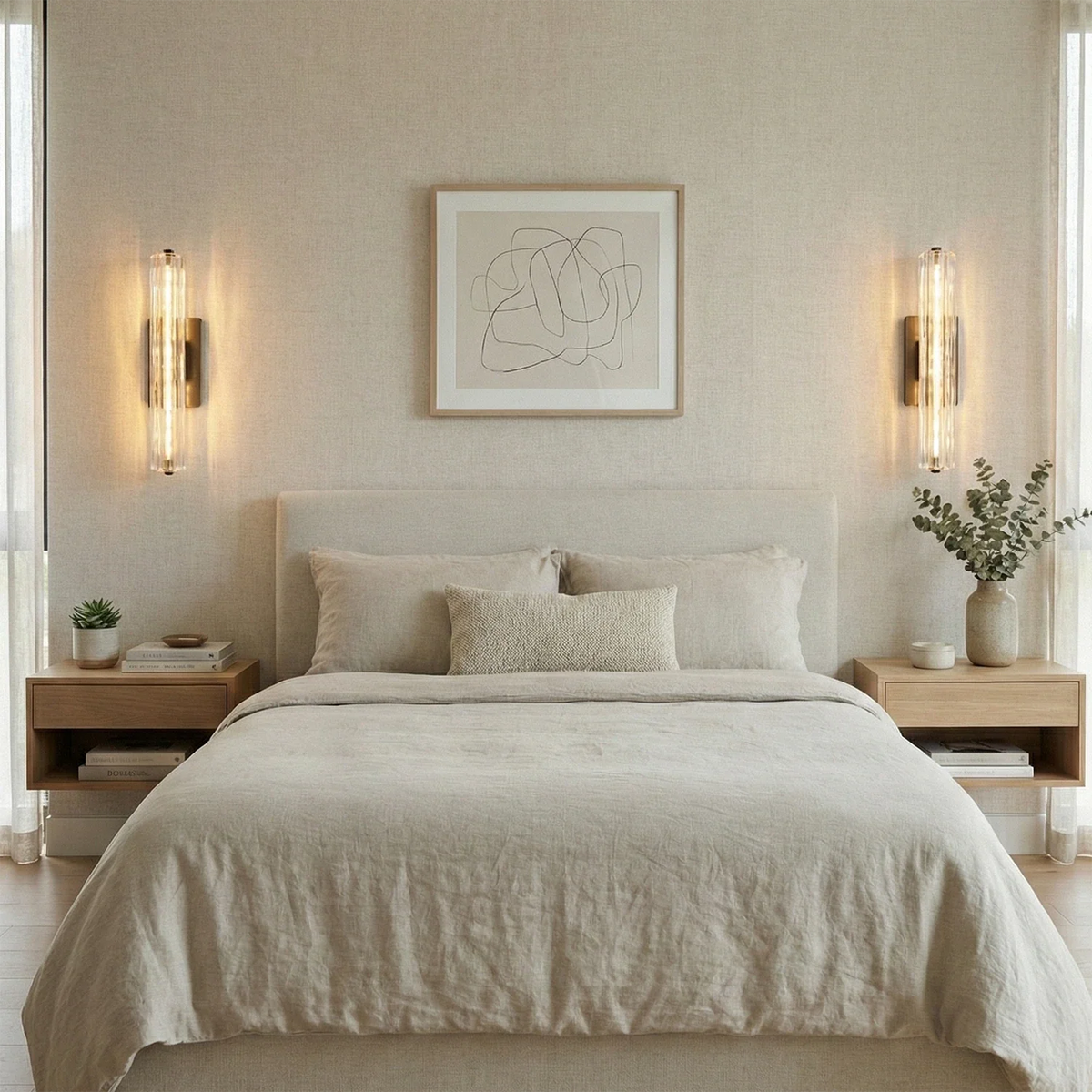 Audubonne Minimalist Crystal Column Sconce