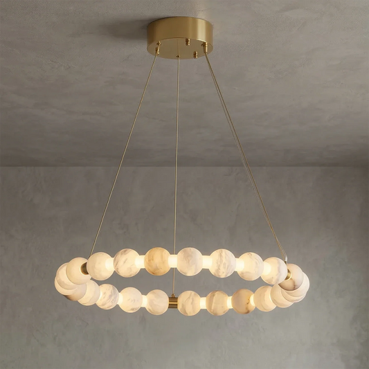 Lustre Aura avec sphère en albâtre