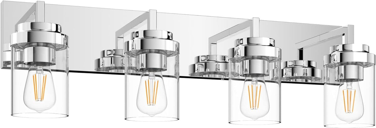 Vanity Light with Clear Glass Shade