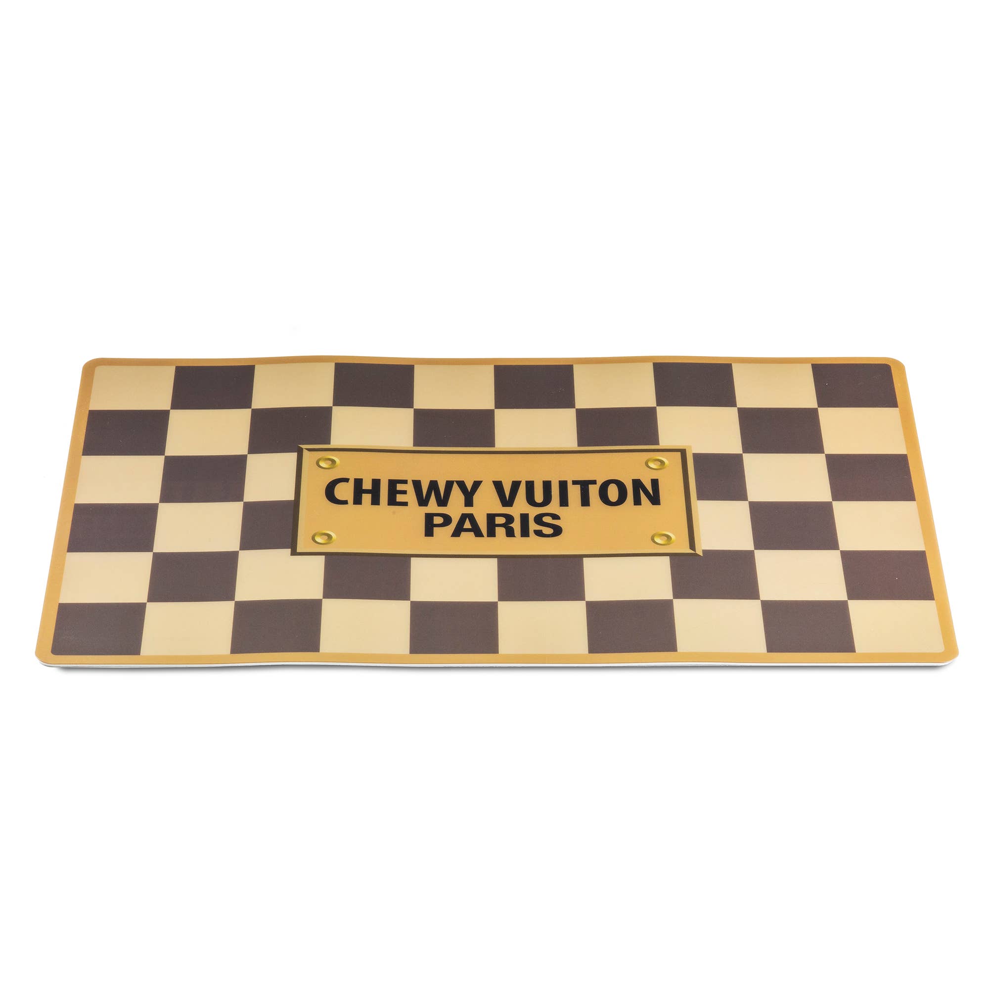 Tan Checker Chewy Vuiton Placemat - Dog Mat