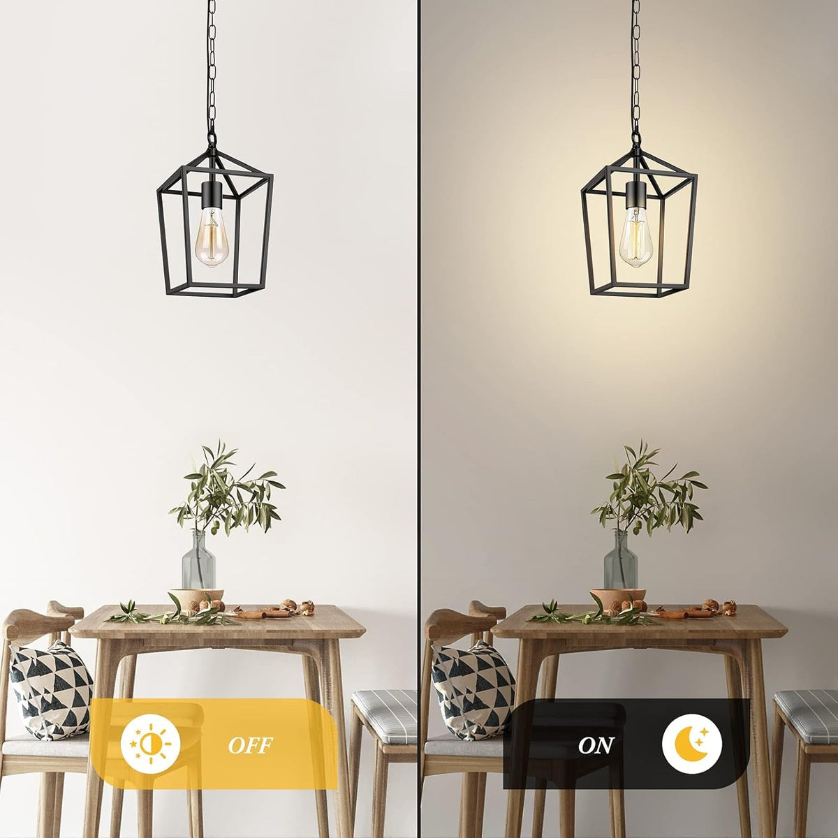 Farmhouse Black Lantern Pendant Light