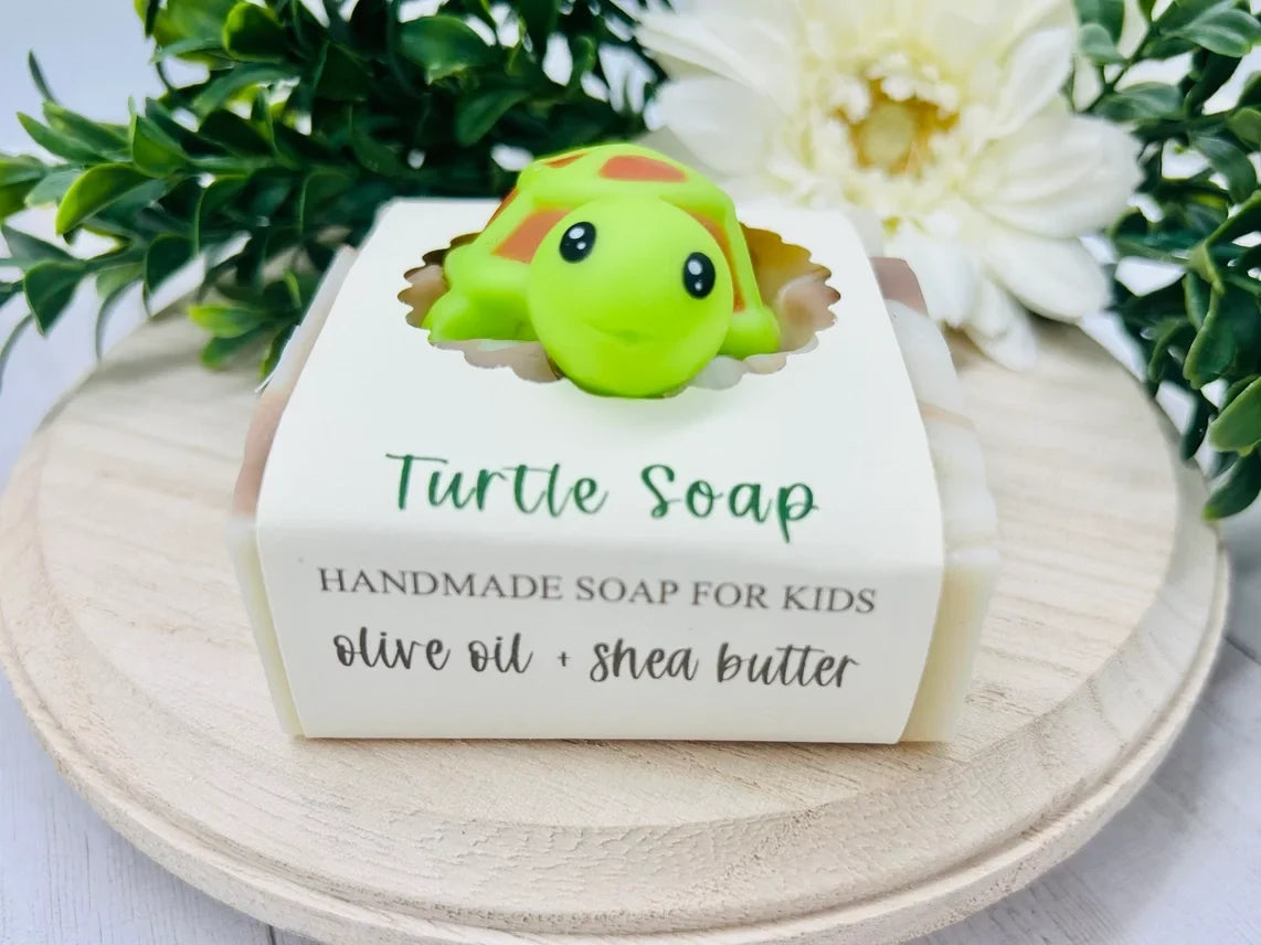 Turtle Splash Handmade Soap Bar for Kids – Vegan Cold Process Soap