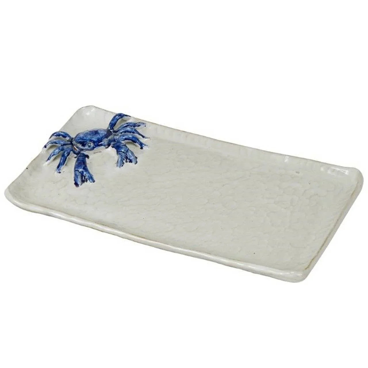 Royal Blue Crab Coastal Ceramic Plate