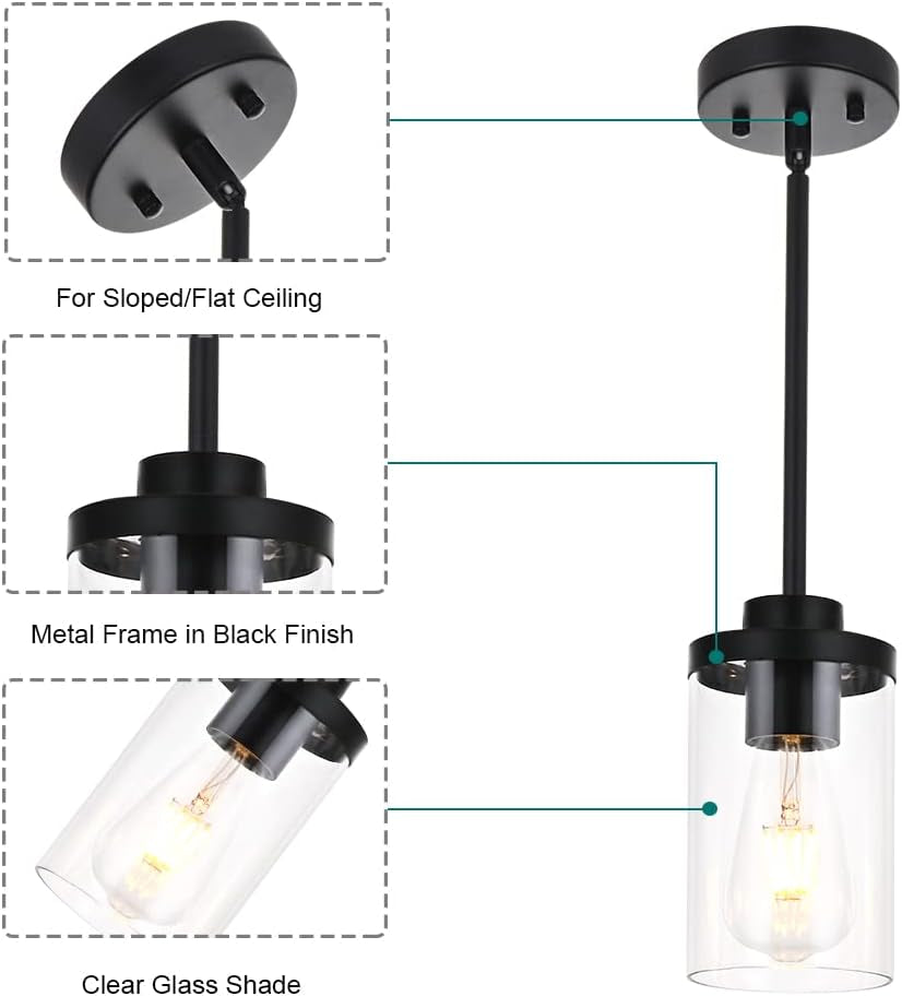 Farmhouse Glass Pendant Light