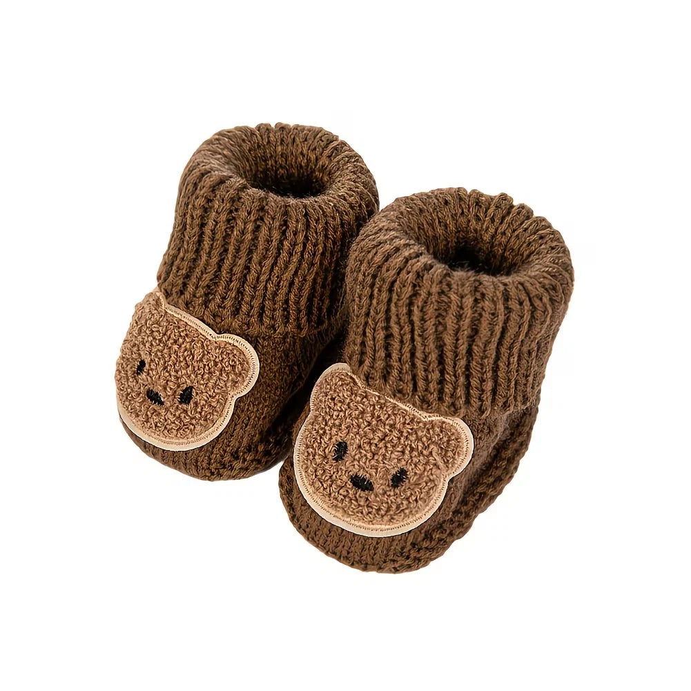 Little Bear Knit Baby Booties