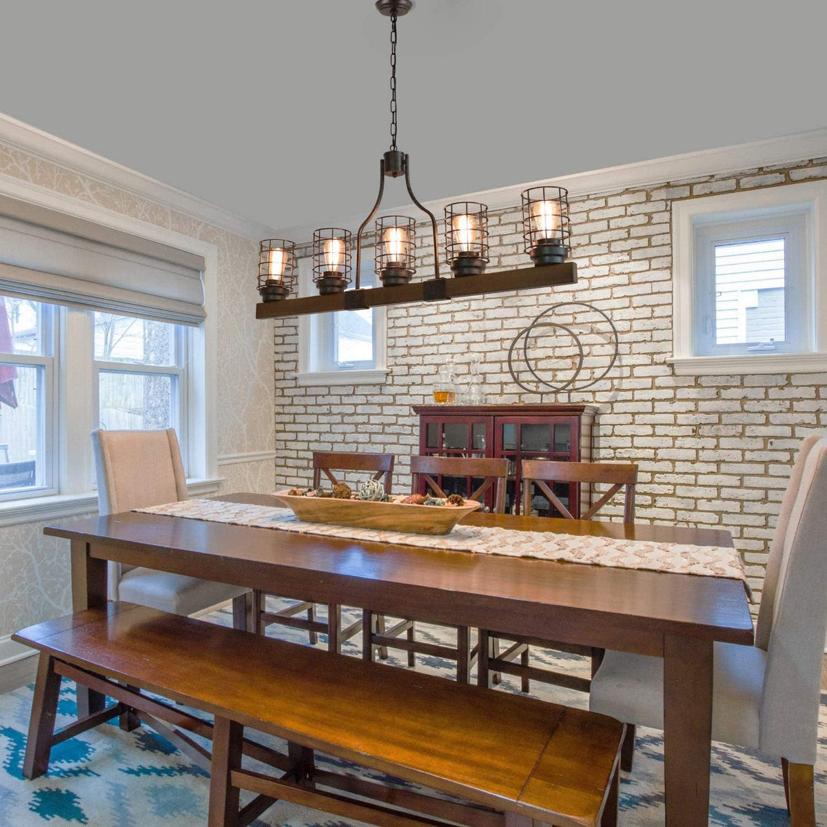 Farmhouse 5-Light Cage Rustic Chandelier